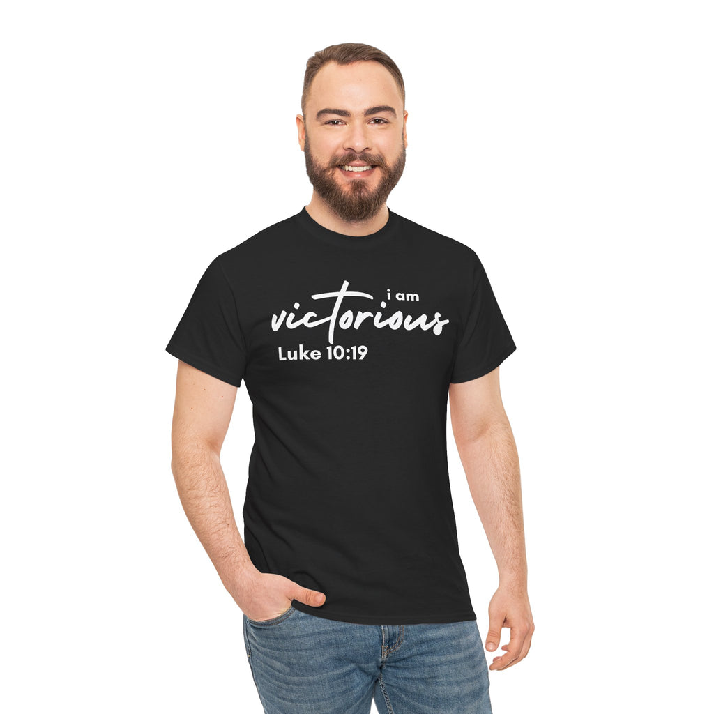 I Am Victorious Christian T-Shirt – Luke 10:19 Scripture Tee | Faith-Based Apparel