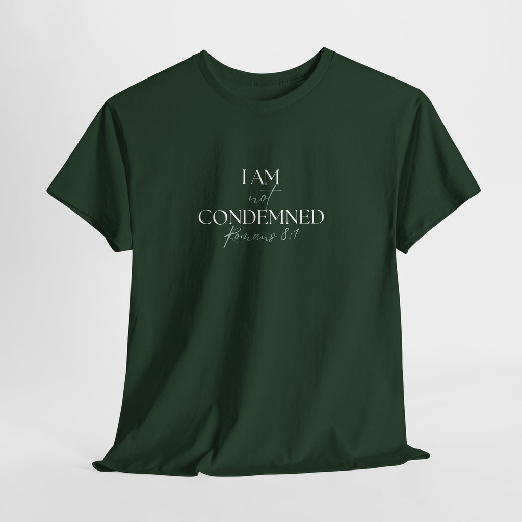 I Am Not Condemned T-Shirt – Christian Tee (Romans 8:1 Scripture) | Faith Apparel for Men & Women