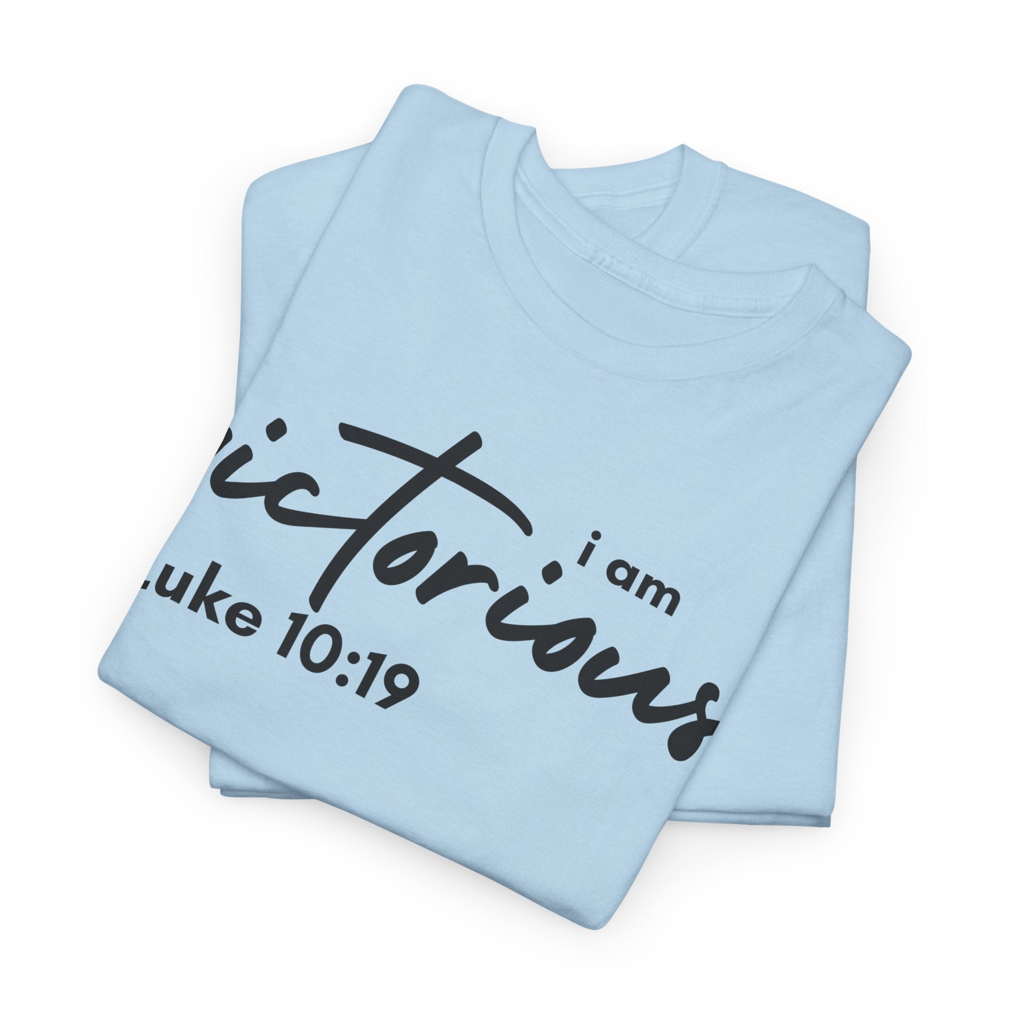 I Am Victorious Christian T-Shirt – Luke 10:19 Scripture Tee | Faith-Based Apparel