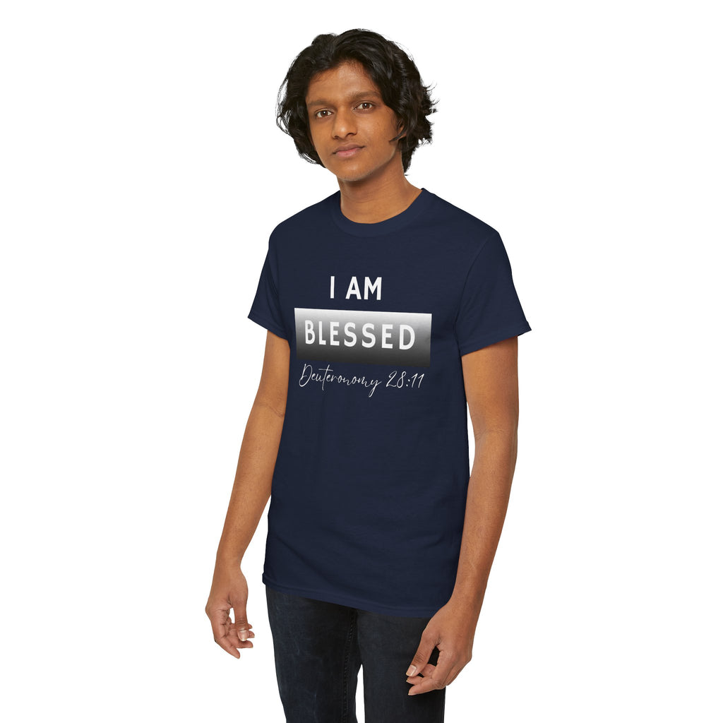 I Am Blessed Christian T-Shirt — Deuteronomy 28:11 Scripture Faith Tee (2)