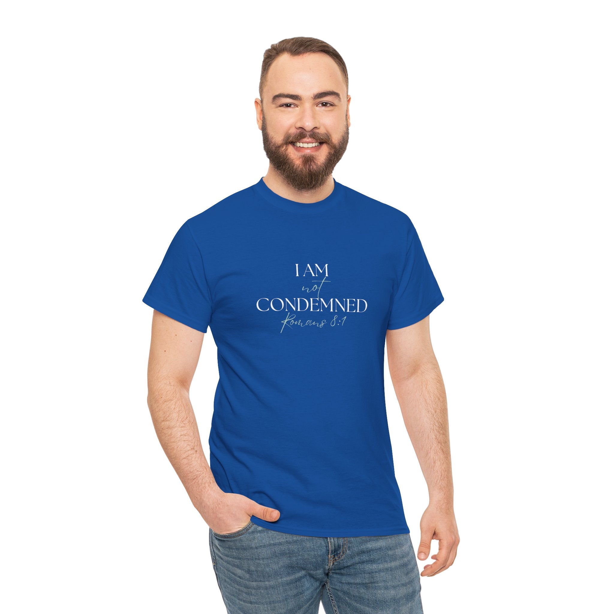I Am Not Condemned T-Shirt – Christian Tee (Romans 8:1 Scripture) | Faith Apparel for Men & Women