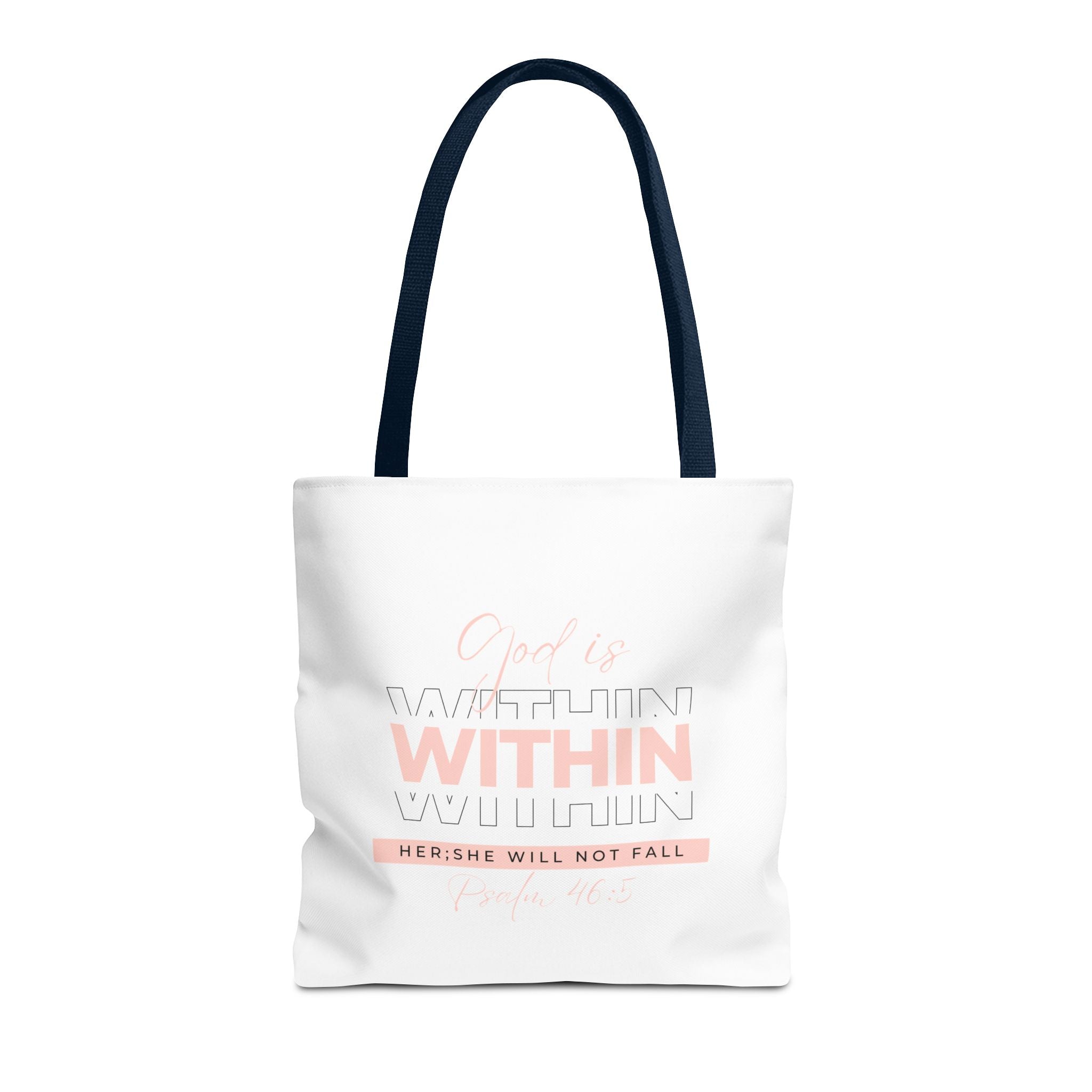 God Is Within Her Tote Bag – Psalm 46:5 Christian Scripture Tote for Women