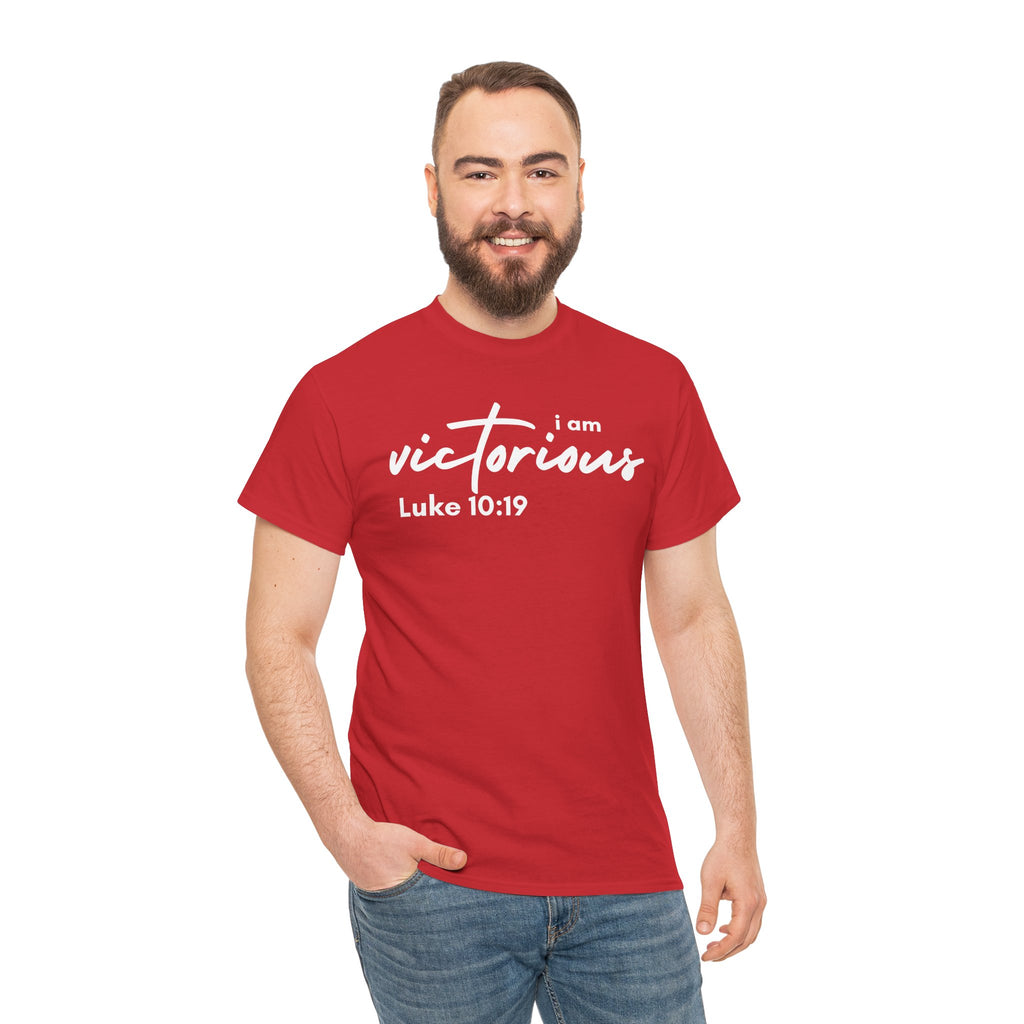 I Am Victorious Christian T-Shirt – Luke 10:19 Scripture Tee | Faith-Based Apparel