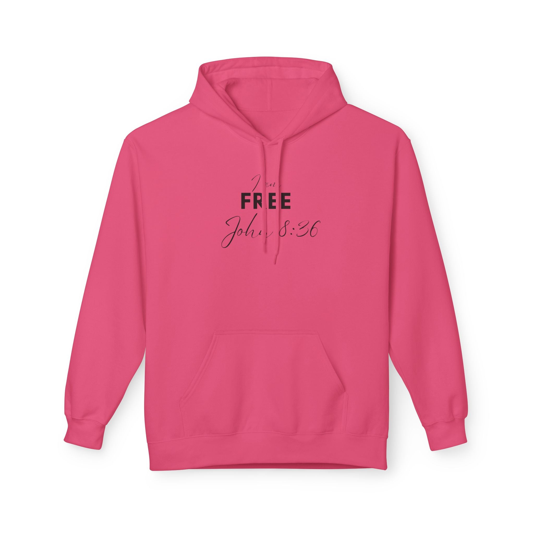 I Am Free Hoodie – John 8:36 Christian Scripture Hoodie | Faith-Based Inspirational Pullover