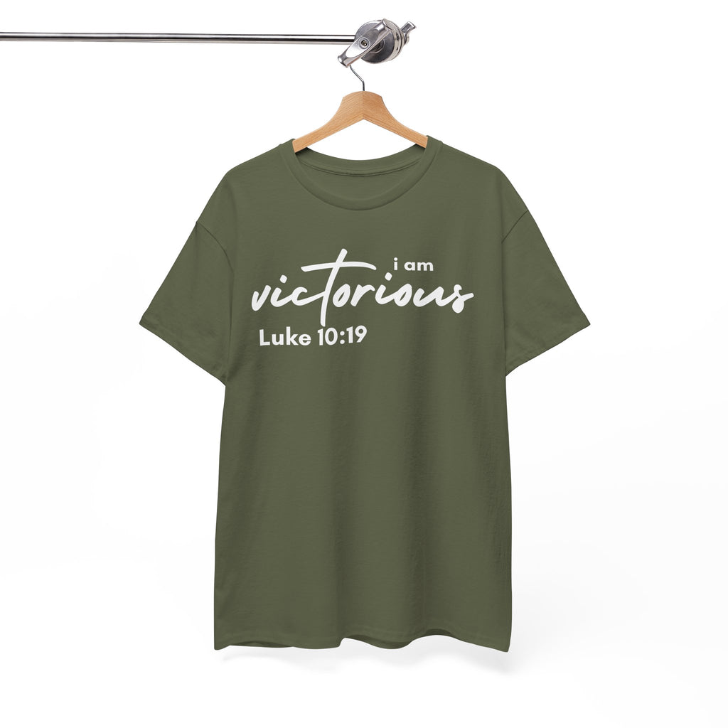 I Am Victorious Christian T-Shirt – Luke 10:19 Scripture Tee | Faith-Based Apparel