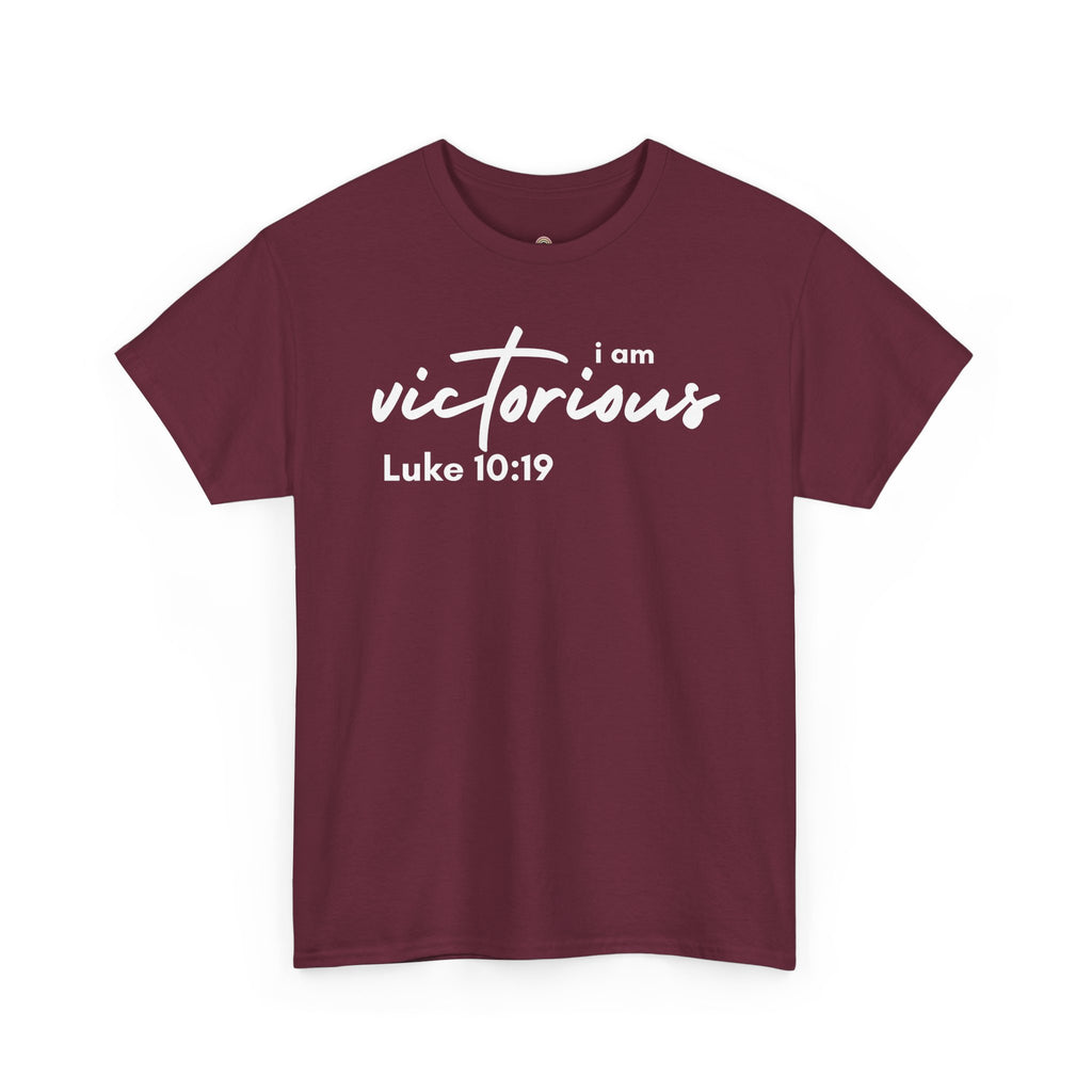 I Am Victorious Christian T-Shirt – Luke 10:19 Scripture Tee | Faith-Based Apparel