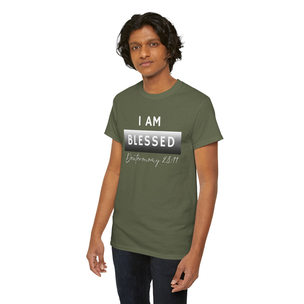 I Am Blessed Christian T-Shirt — Deuteronomy 28:11 Scripture Faith Tee (2)