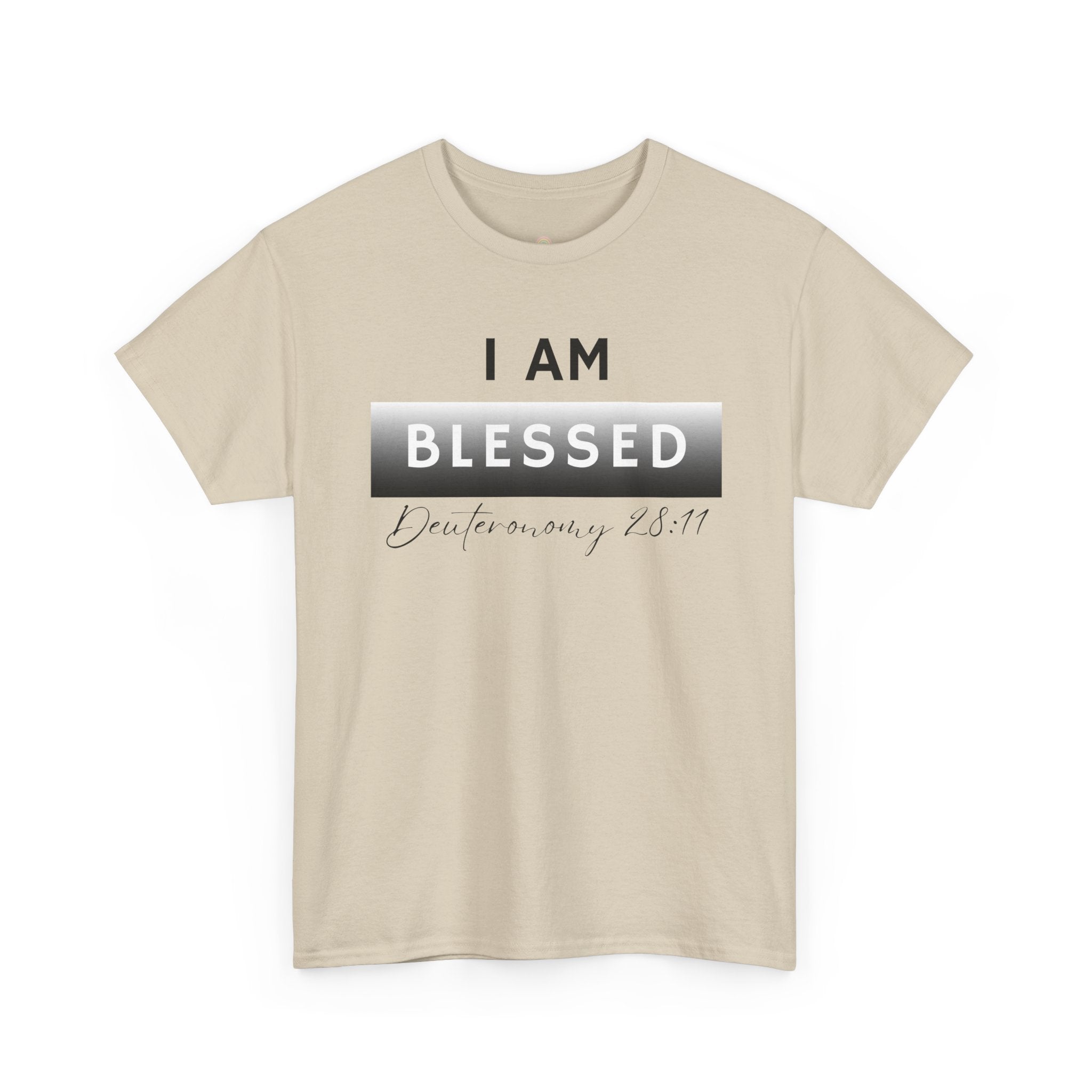 I Am Blessed Christian T-Shirt — Deuteronomy 28:11 Scripture Faith Tee