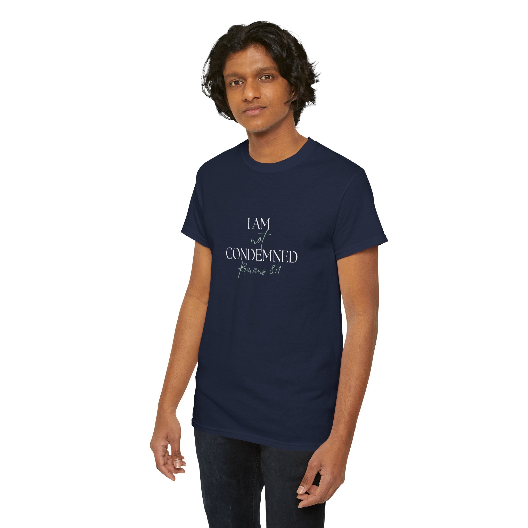 I Am Not Condemned T-Shirt – Christian Tee (Romans 8:1 Scripture) | Faith Apparel for Men & Women