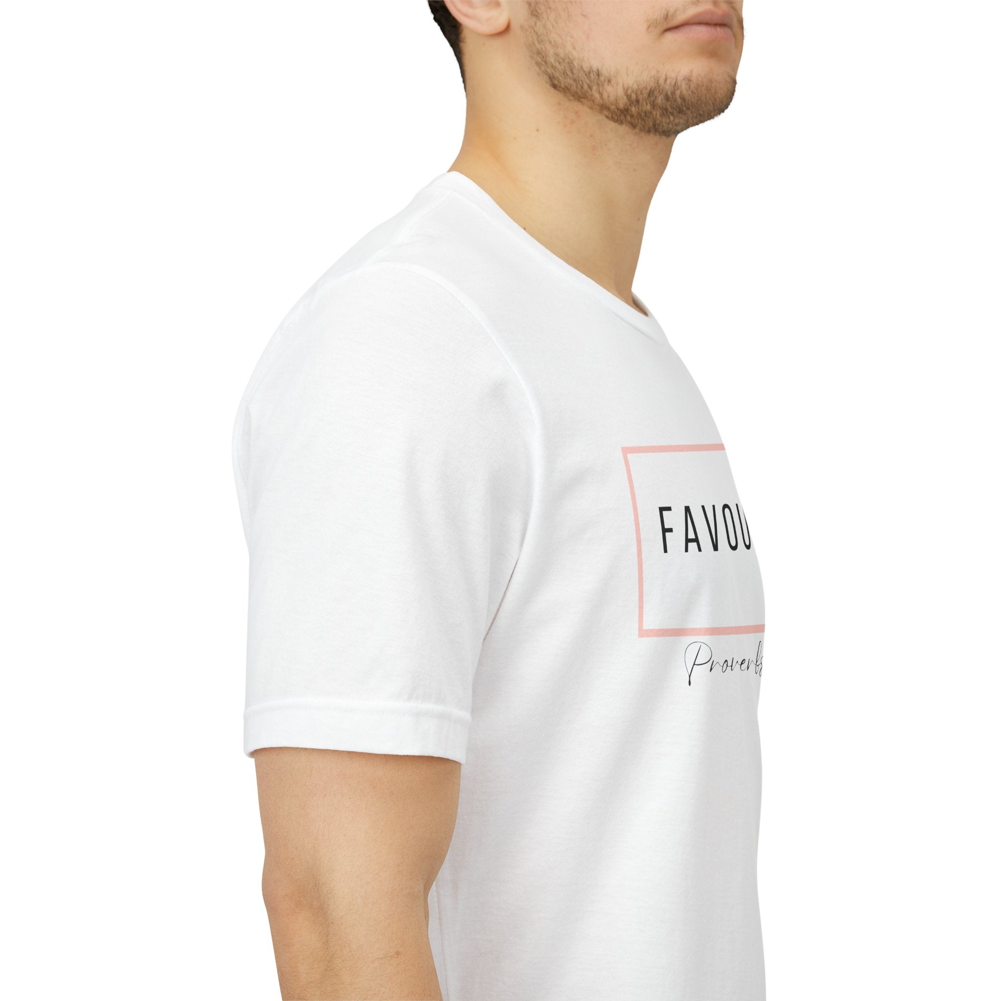 Favoured Christian T-Shirt – Proverbs 3:4 Scripture Tee | Faith-Based Unisex Shirt