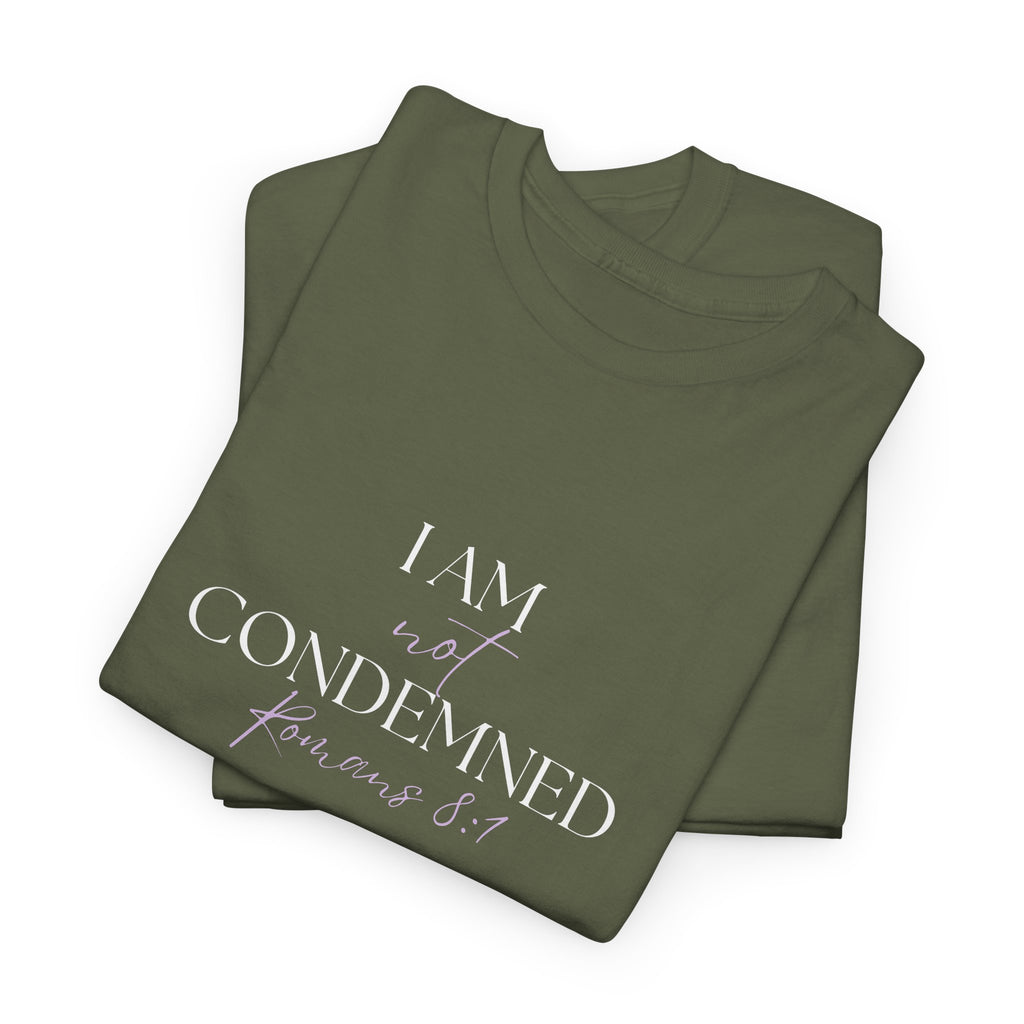 I Am Not Condemned T-Shirt – Christian Tee (Romans 8:1 Scripture) | Faith Apparel for Men & Women