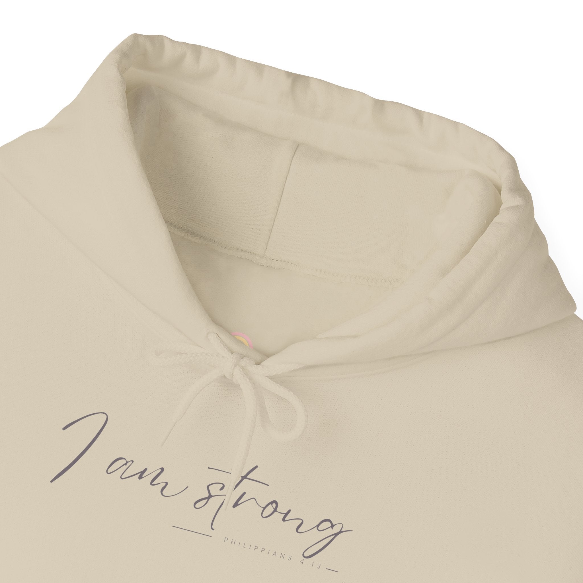I Am Strong Hoodie – Philippians 4:13 Christian Unisex Faith Sweatshirt