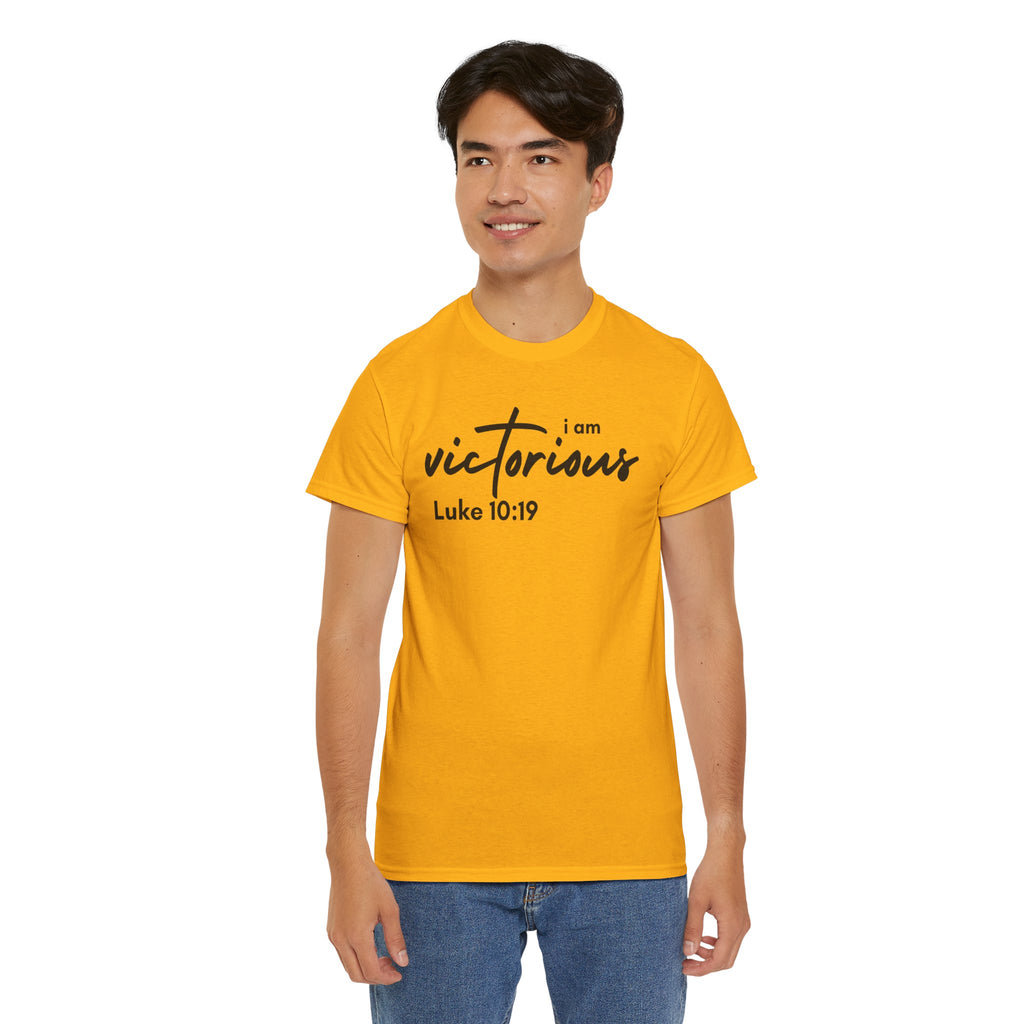 I Am Victorious Christian T-Shirt – Luke 10:19 Scripture Tee | Faith-Based Apparel