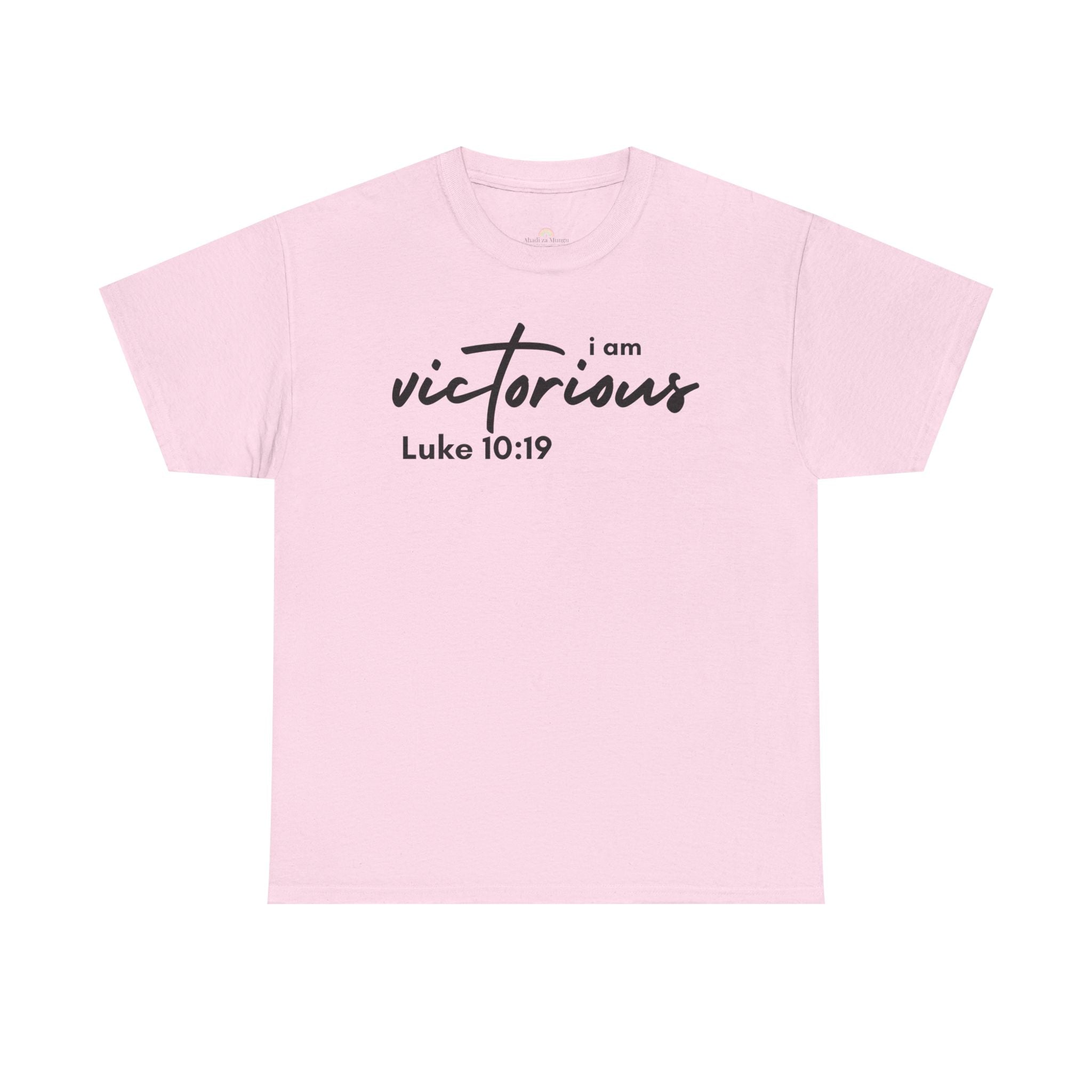 I Am Victorious Christian T-Shirt – Luke 10:19 Scripture Tee | Faith-Based Apparel