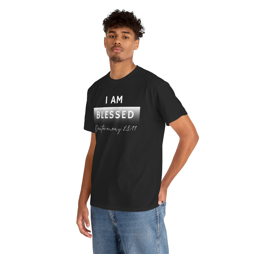 I Am Blessed Christian T-Shirt — Deuteronomy 28:11 Scripture Faith Tee (2)
