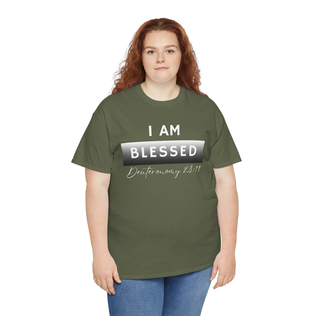 I Am Blessed Christian T-Shirt — Deuteronomy 28:11 Scripture Faith Tee (2)