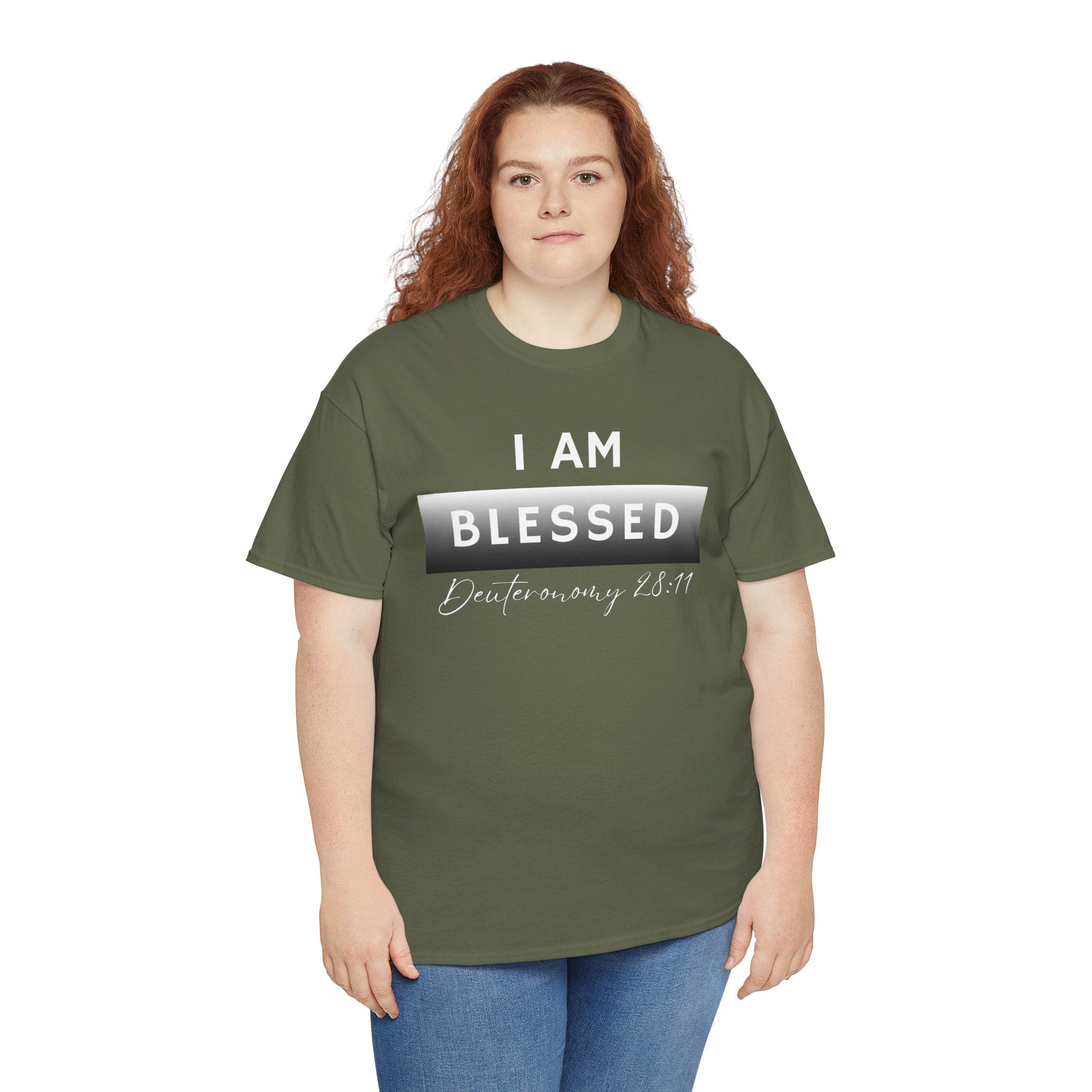 I Am Blessed Christian T-Shirt — Deuteronomy 28:11 Scripture Faith Tee (2)