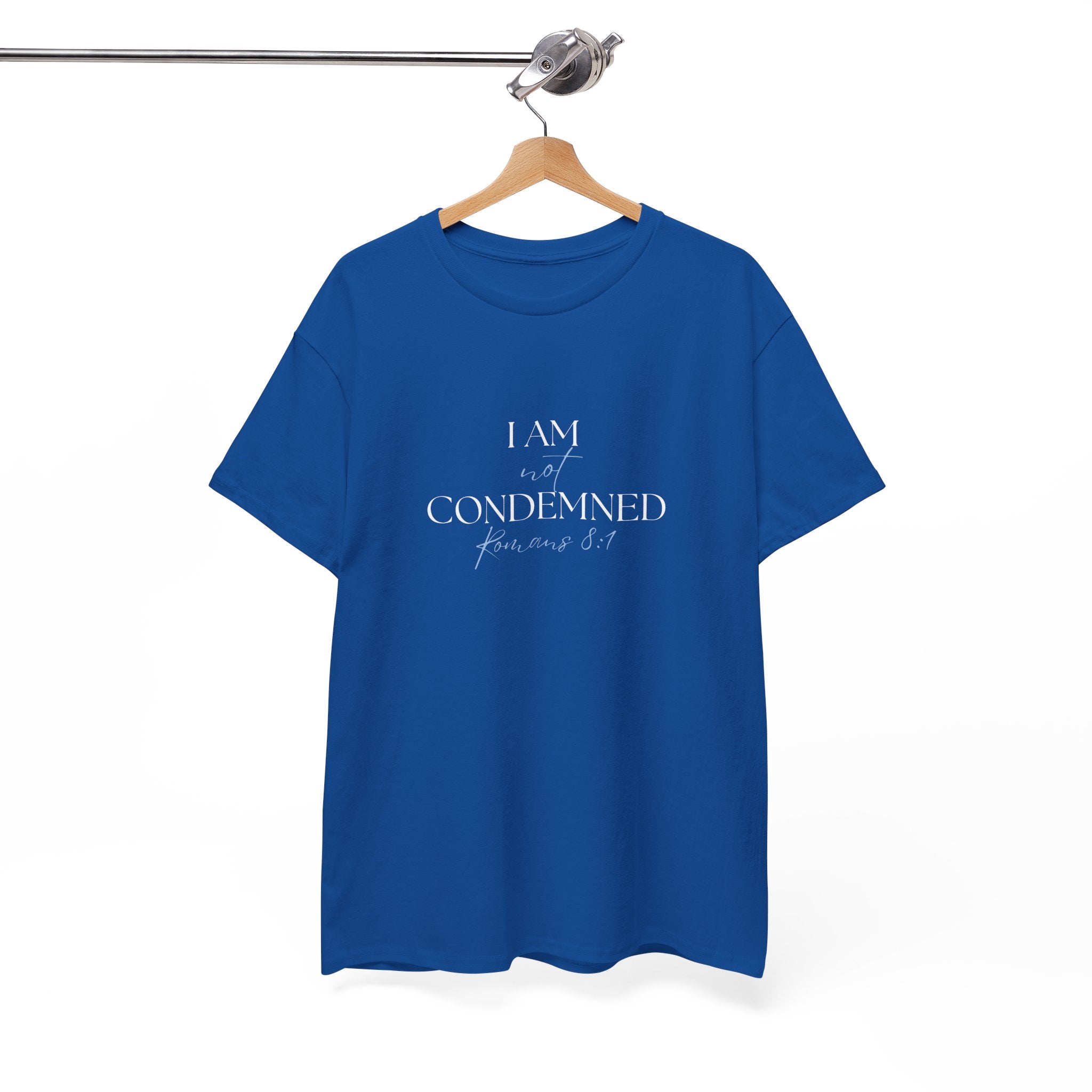 I Am Not Condemned T-Shirt – Christian Tee (Romans 8:1 Scripture) | Faith Apparel for Men & Women