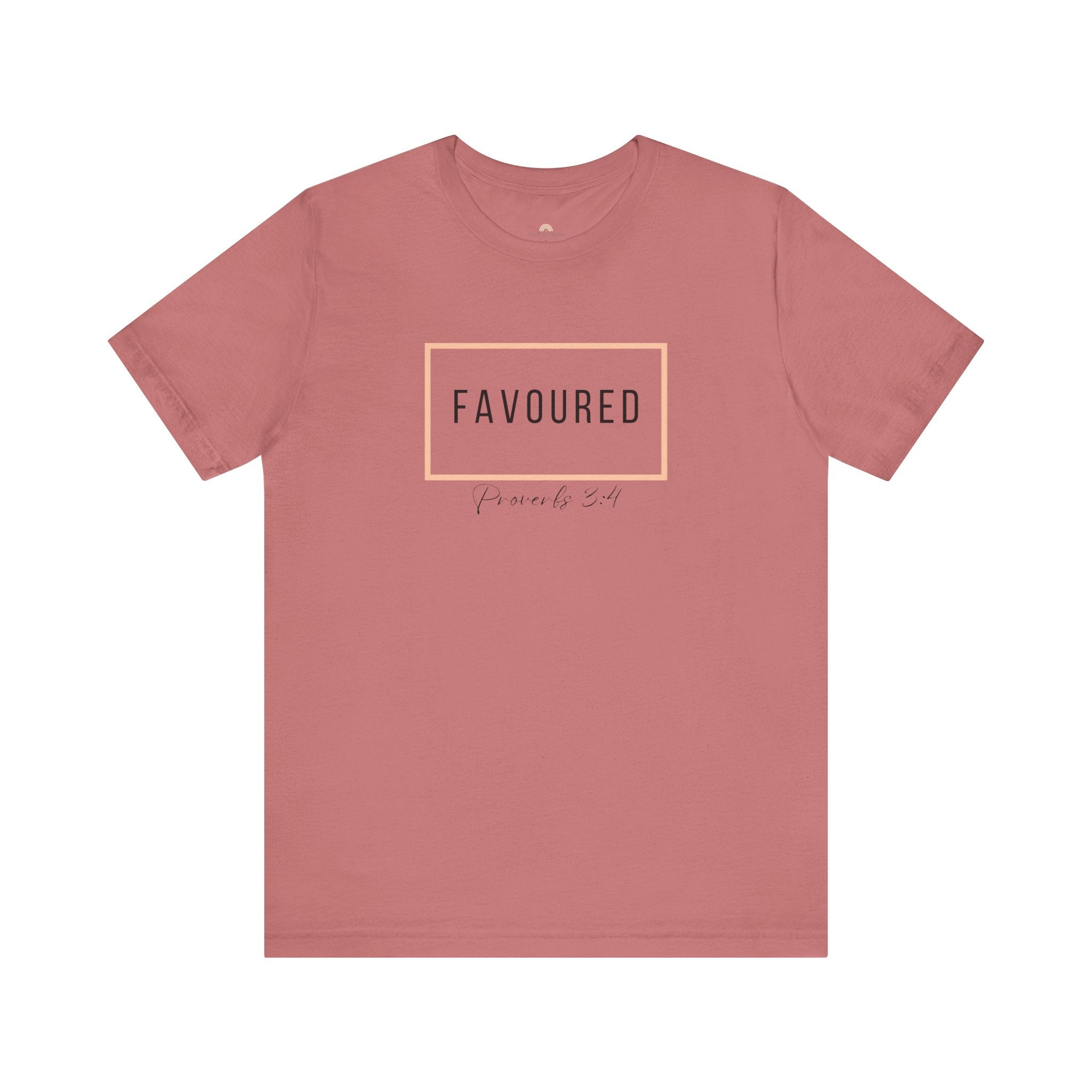 Favoured Christian T-Shirt – Proverbs 3:4 Scripture Tee | Faith-Based Unisex Shirt