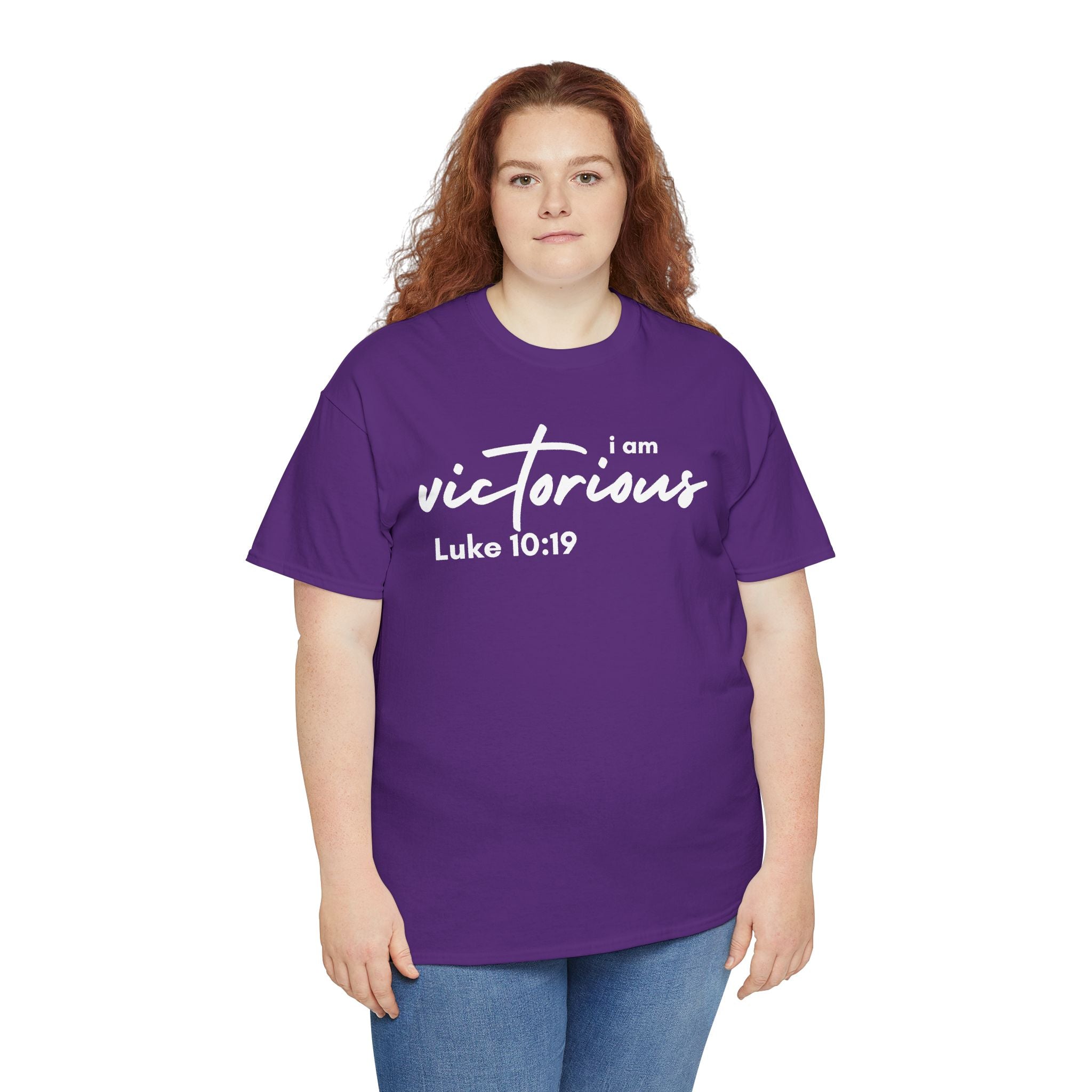 I Am Victorious Christian T-Shirt – Luke 10:19 Scripture Tee | Faith-Based Apparel