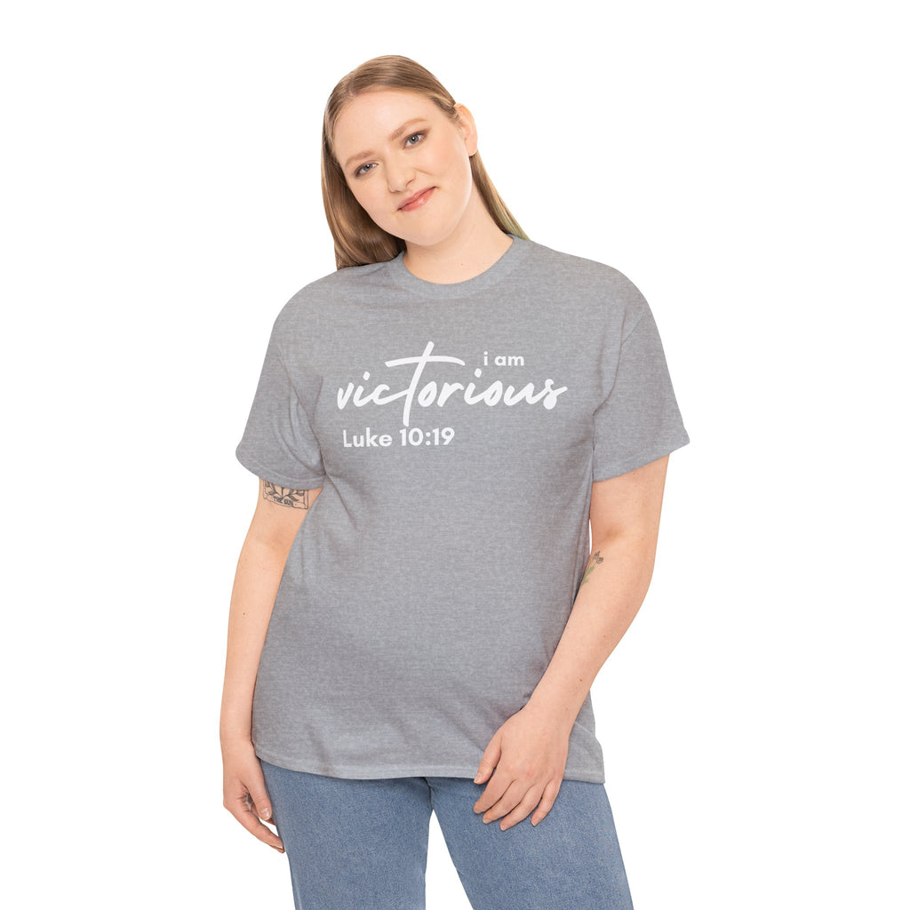 I Am Victorious Christian T-Shirt – Luke 10:19 Scripture Tee | Faith-Based Apparel