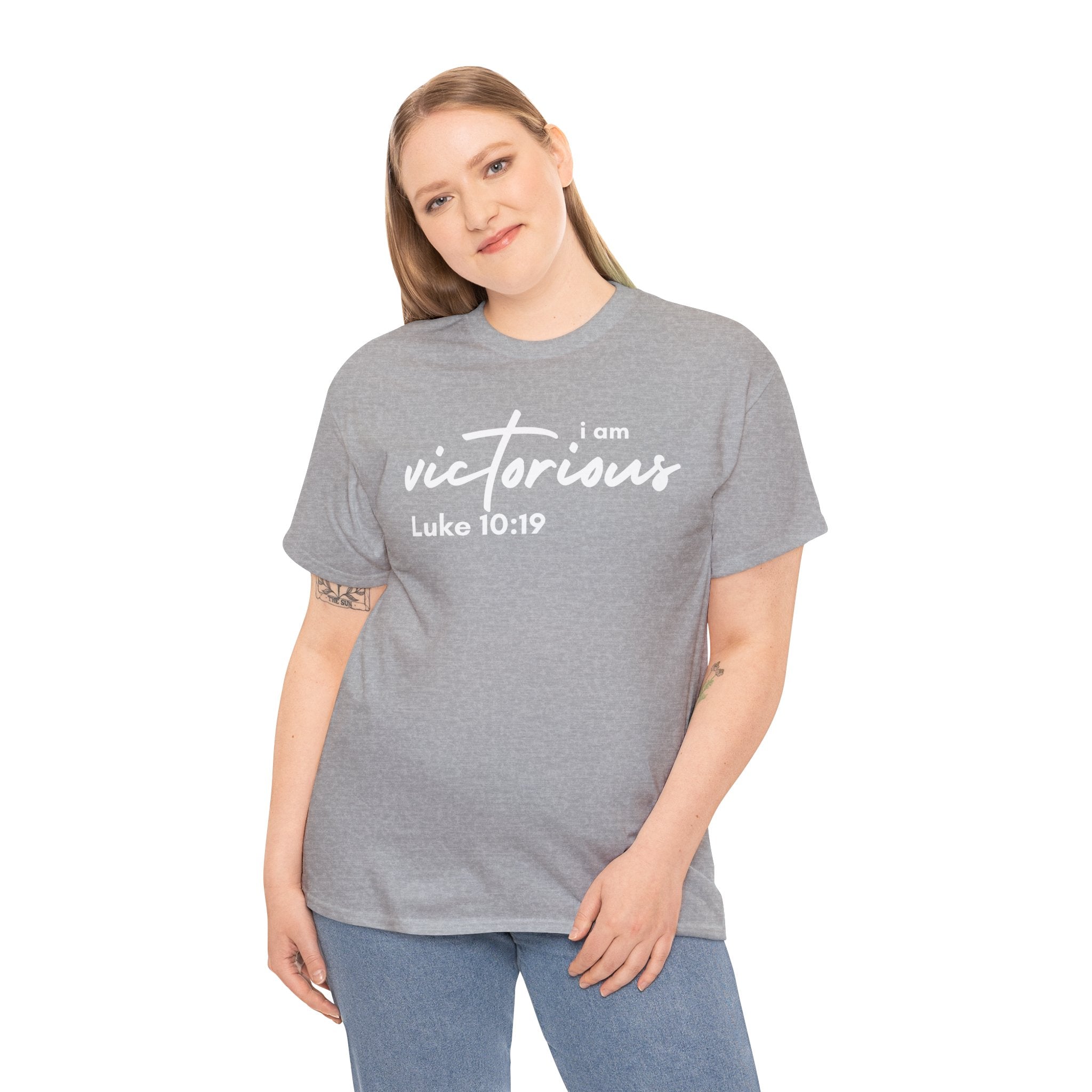 I Am Victorious Christian T-Shirt – Luke 10:19 Scripture Tee | Faith-Based Apparel