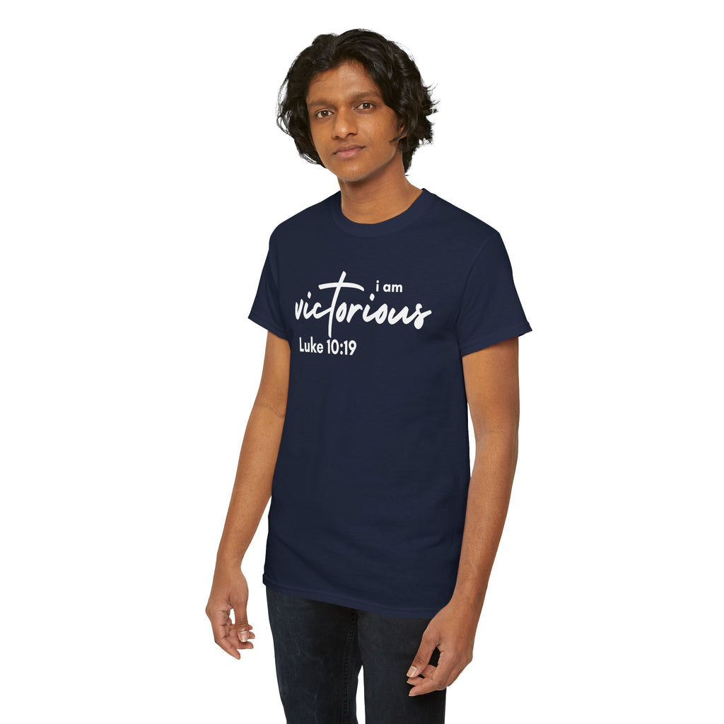 I Am Victorious Christian T-Shirt – Luke 10:19 Scripture Tee | Faith-Based Apparel