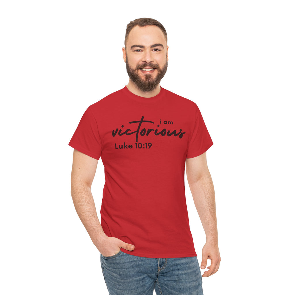 I Am Victorious Christian T-Shirt – Luke 10:19 Scripture Tee | Faith-Based Apparel