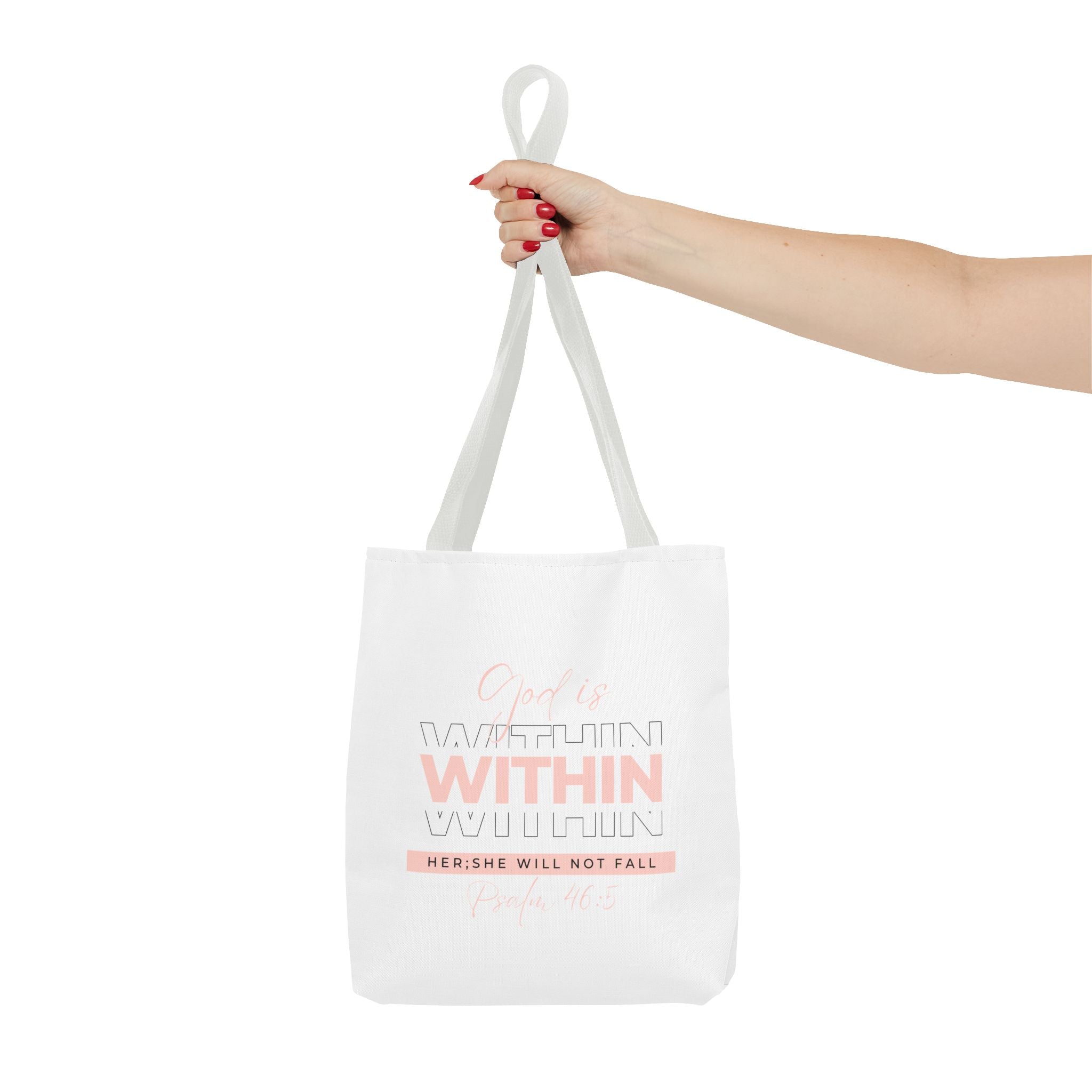 God Is Within Her Tote Bag – Psalm 46:5 Christian Scripture Tote for Women