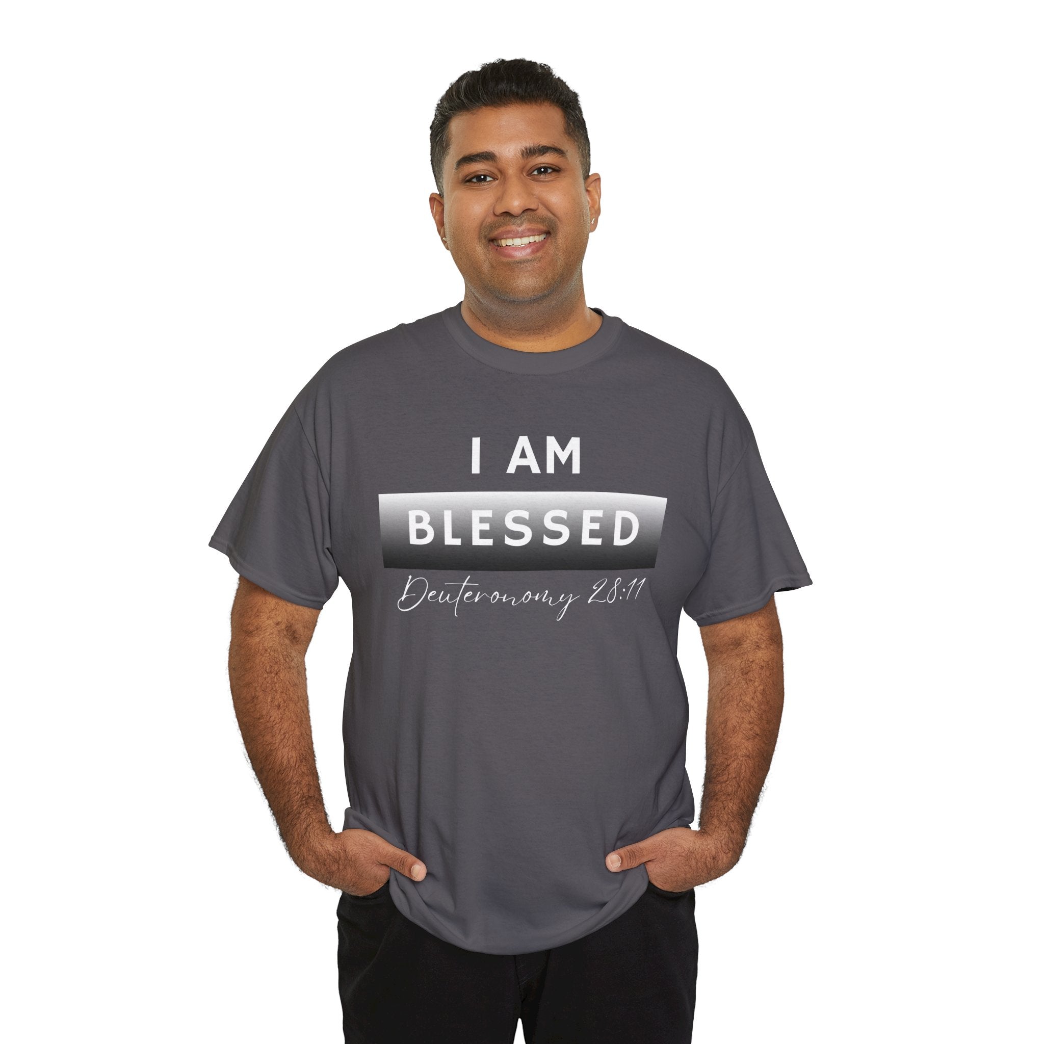 I Am Blessed Christian T-Shirt — Deuteronomy 28:11 Scripture Faith Tee (2)