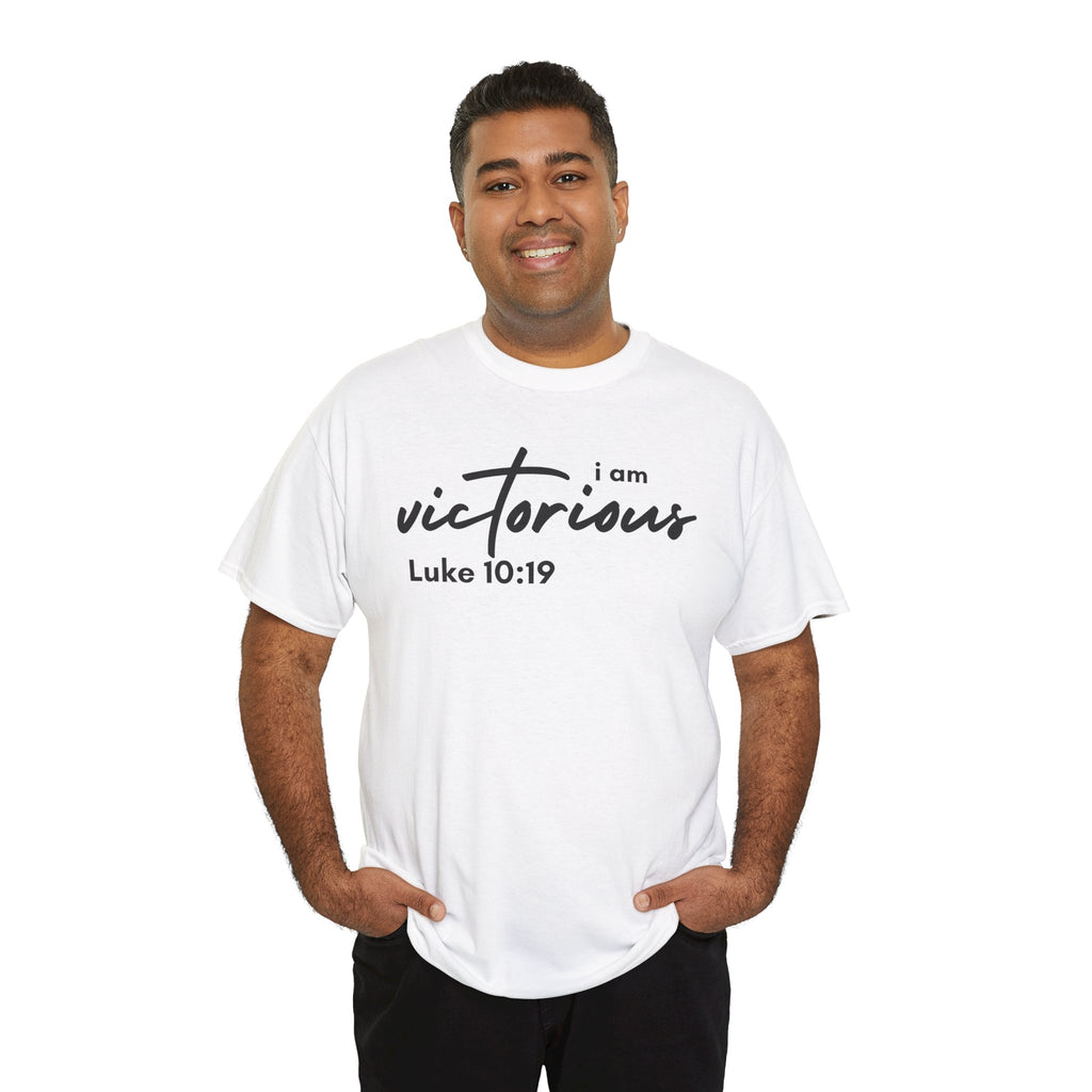 I Am Victorious Christian T-Shirt – Luke 10:19 Scripture Tee | Faith-Based Apparel