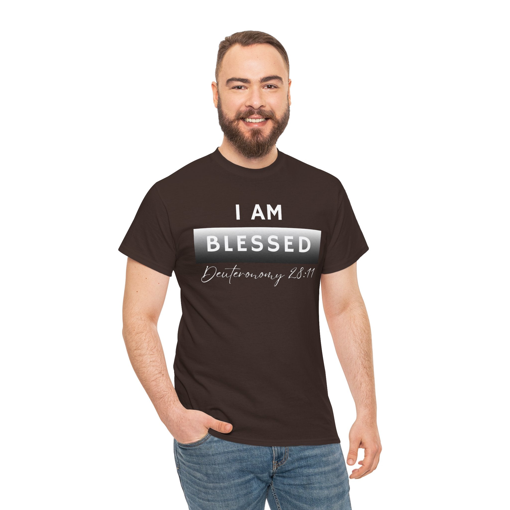 I Am Blessed Christian T-Shirt — Deuteronomy 28:11 Scripture Faith Tee (2)