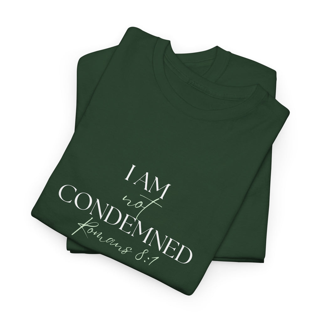 I Am Not Condemned T-Shirt – Christian Tee (Romans 8:1 Scripture) | Faith Apparel for Men & Women