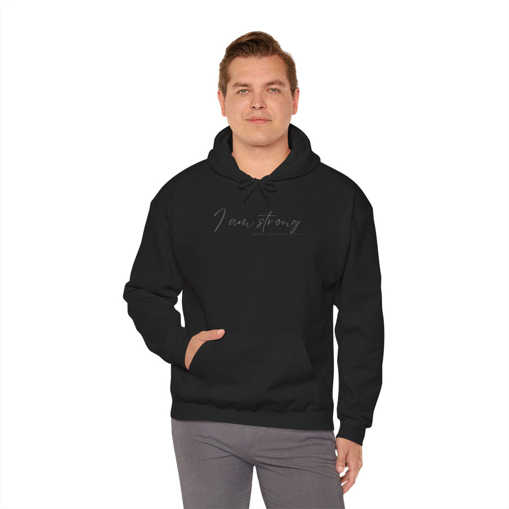 I Am Strong Hoodie – Philippians 4:13 Christian Unisex Faith Sweatshirt