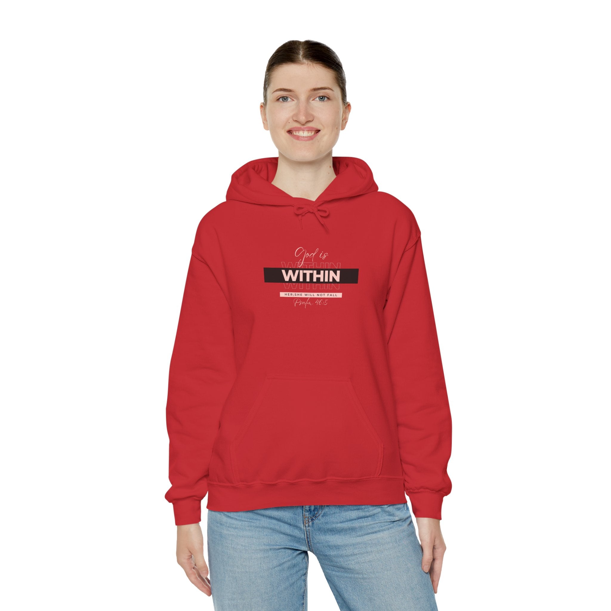 God Is Within Her Hoodie — Psalm 46:5 Christian Hoodie for Women | Inspirational Faith-Based Unisex Pullover