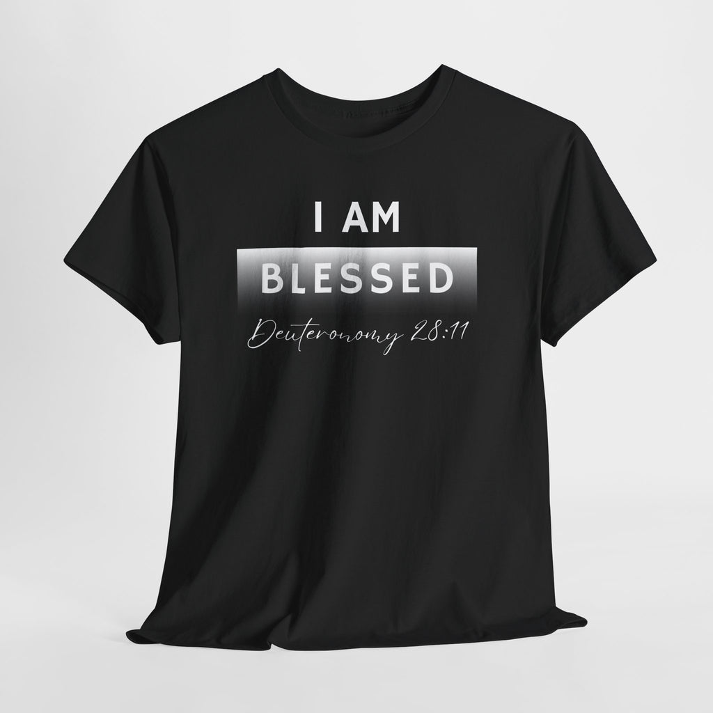 I Am Blessed Christian T-Shirt — Deuteronomy 28:11 Scripture Faith Tee (2)