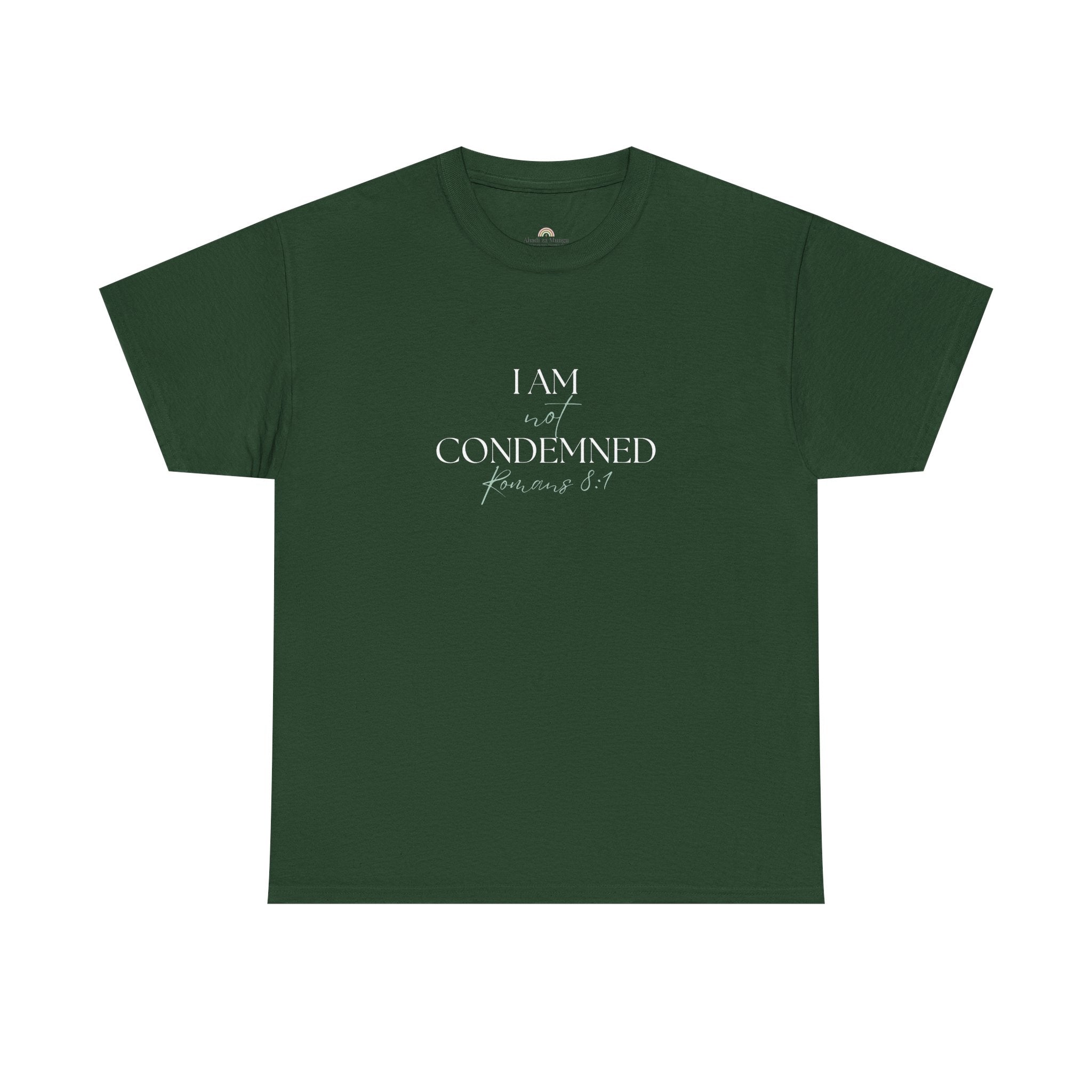 I Am Not Condemned T-Shirt – Christian Tee (Romans 8:1 Scripture) | Faith Apparel for Men & Women