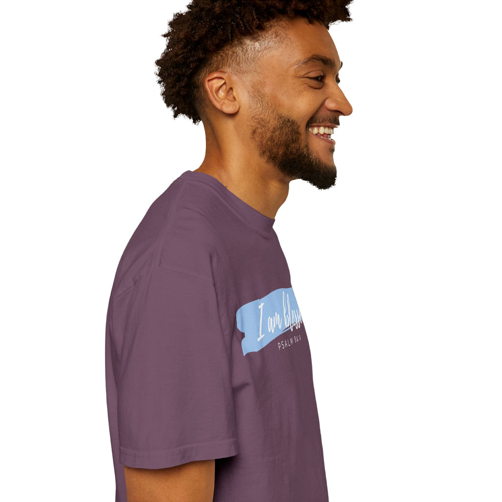 I Am Blessed Christian T-Shirt — Psalm 84:4 Scripture Tee | Garment-Dyed Faith Shirt