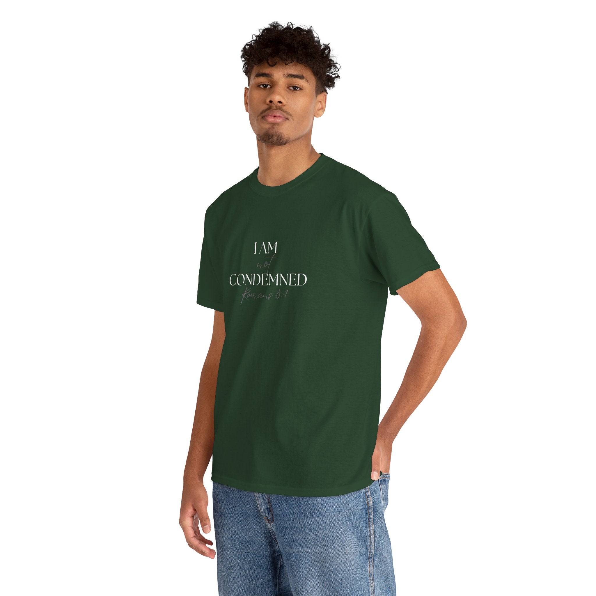 I Am Not Condemned T-Shirt – Christian Tee (Romans 8:1 Scripture) | Faith Apparel for Men & Women
