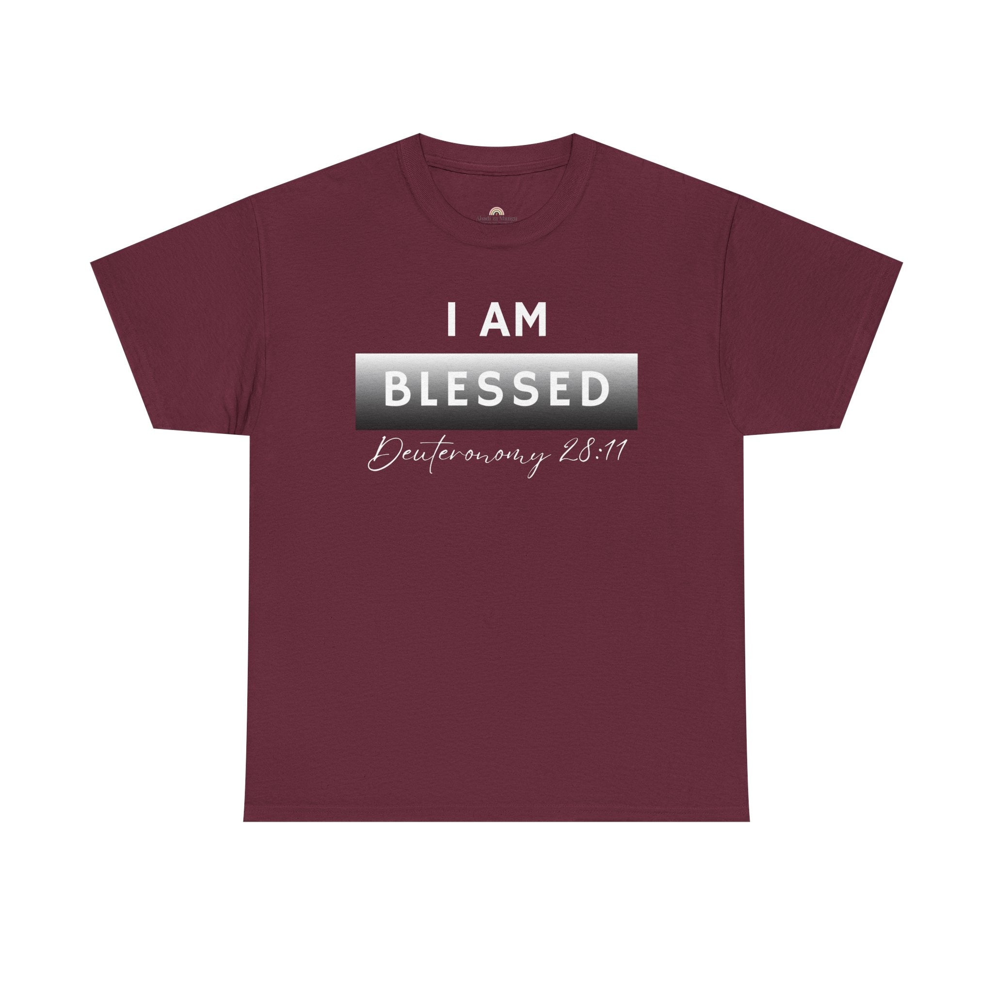 I Am Blessed Christian T-Shirt — Deuteronomy 28:11 Scripture Faith Tee (2)