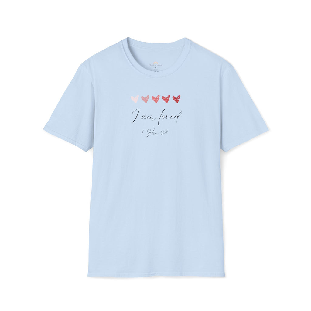 I Am Loved T-Shirt – 1 John 3:1 Christian Scripture Tee | Faith-Based Inspirational Shirt