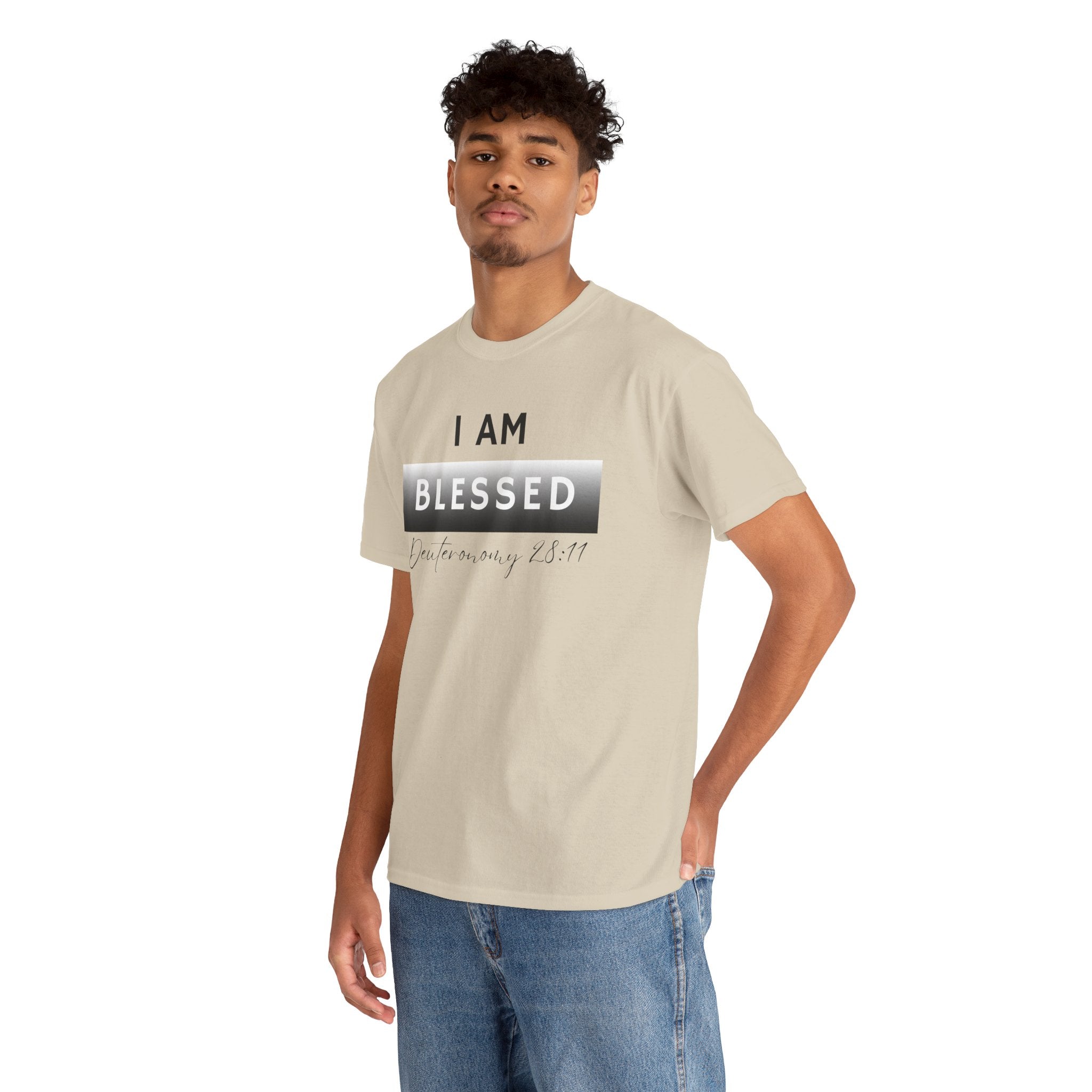 I Am Blessed Christian T-Shirt — Deuteronomy 28:11 Scripture Faith Tee