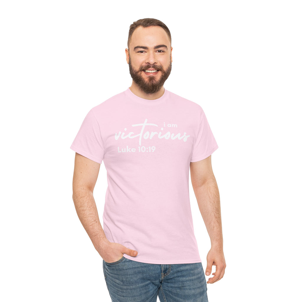 I Am Victorious Christian T-Shirt – Luke 10:19 Scripture Tee | Faith-Based Apparel