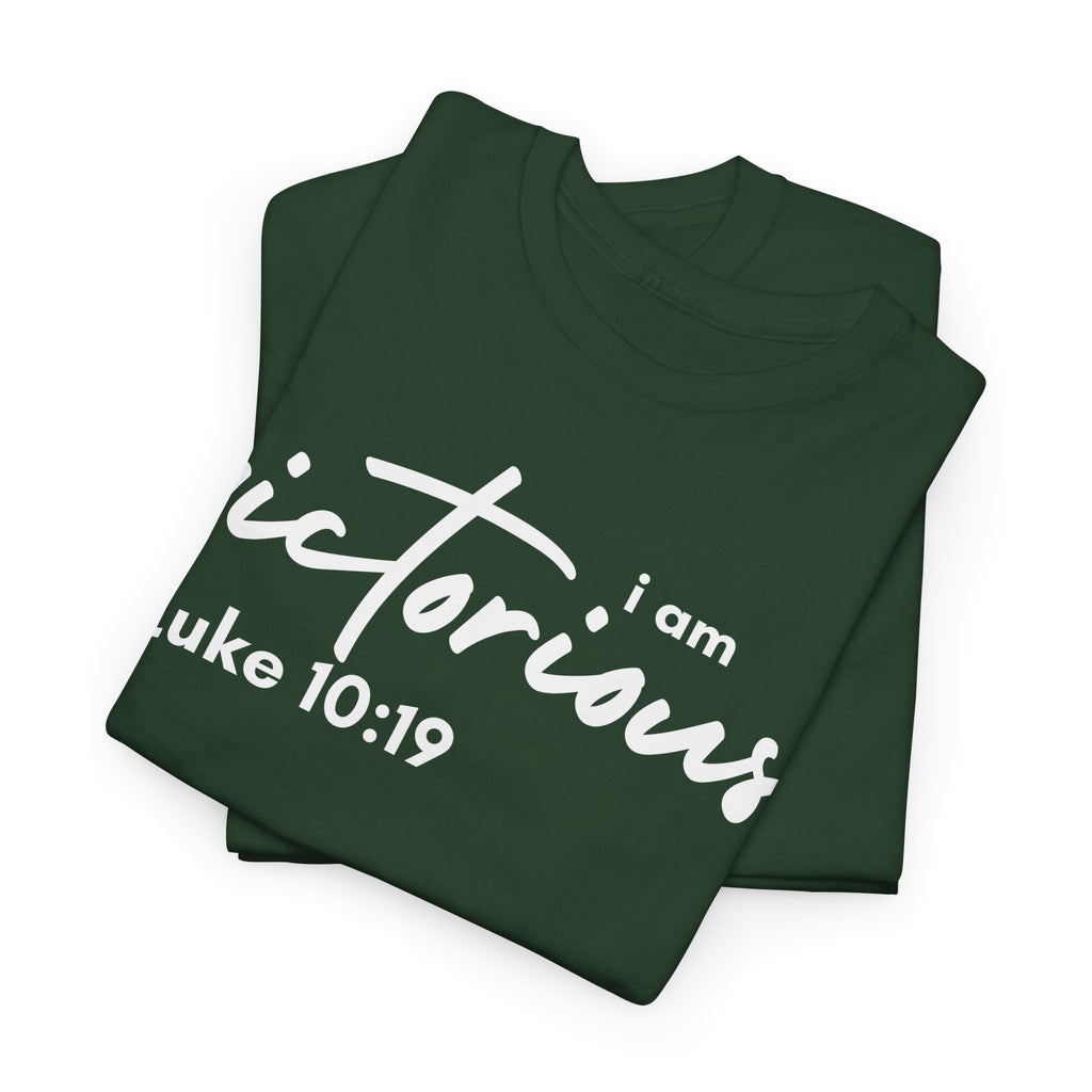 I Am Victorious Christian T-Shirt – Luke 10:19 Scripture Tee | Faith-Based Apparel