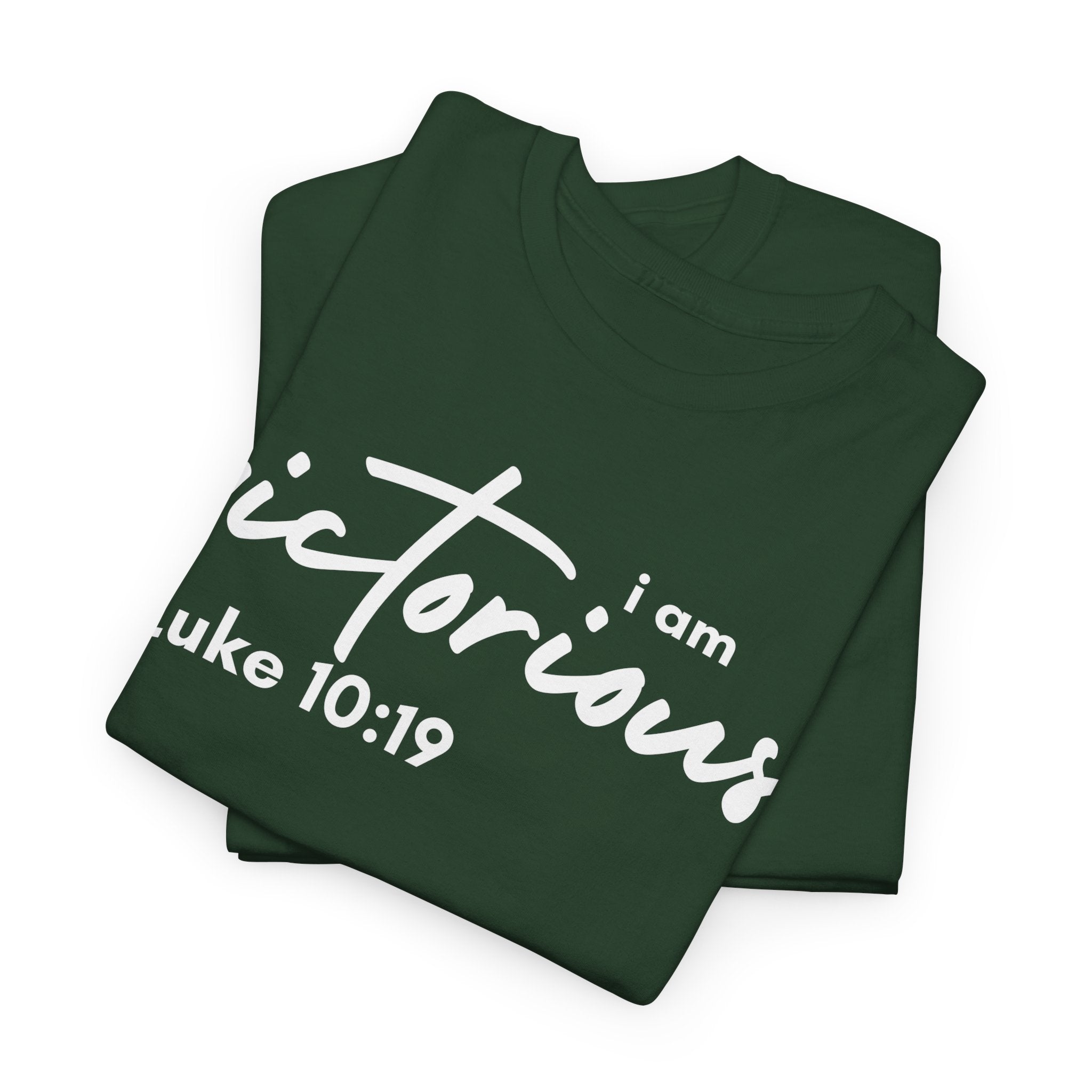I Am Victorious Christian T-Shirt – Luke 10:19 Scripture Tee | Faith-Based Apparel