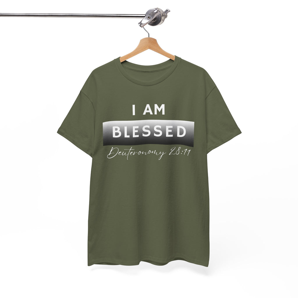 I Am Blessed Christian T-Shirt — Deuteronomy 28:11 Scripture Faith Tee (2)