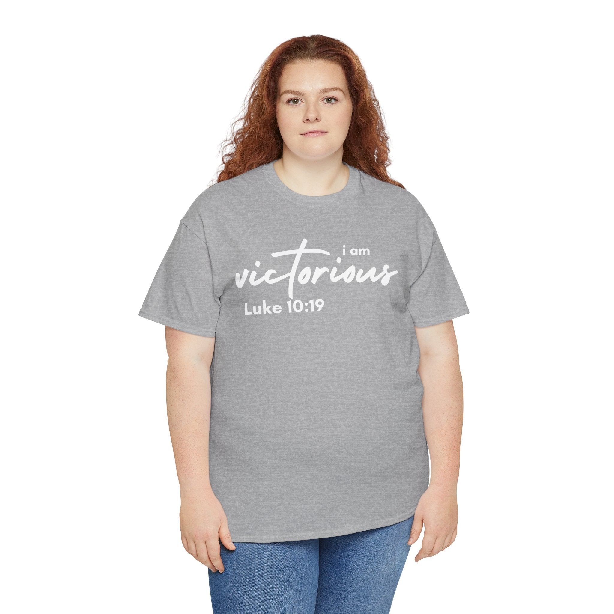 I Am Victorious Christian T-Shirt – Luke 10:19 Scripture Tee | Faith-Based Apparel