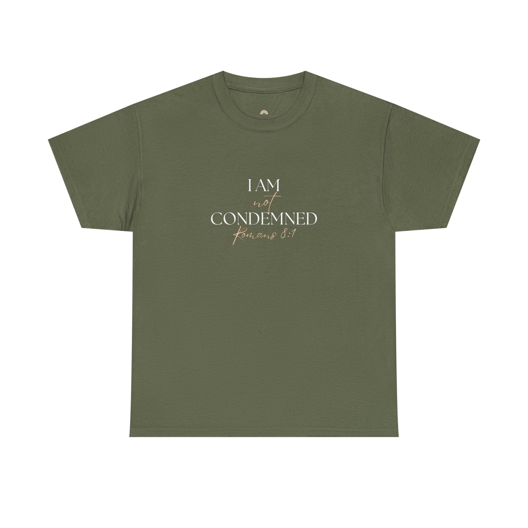 I Am Not Condemned T-Shirt – Christian Tee (Romans 8:1 Scripture) | Faith Apparel for Men & Women