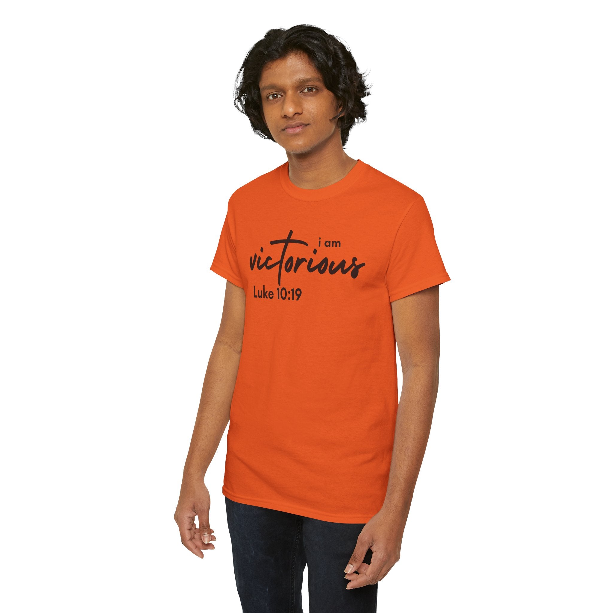 I Am Victorious Christian T-Shirt – Luke 10:19 Scripture Tee | Faith-Based Apparel