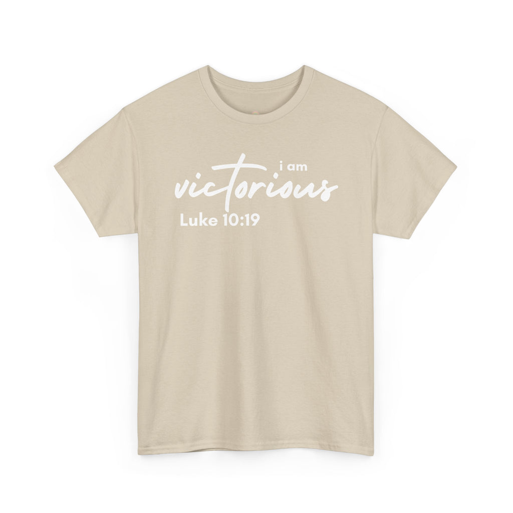 I Am Victorious Christian T-Shirt – Luke 10:19 Scripture Tee | Faith-Based Apparel